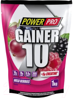 Гейнер Power Pro Gainer 10 PP982133 (1кг, лесная ягода)