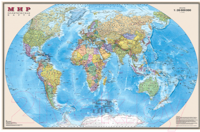 Настенная карта DMB Карта мира политическая. Интерактивная 1:35М / ОСН1234786