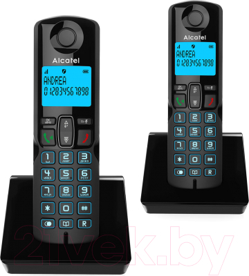 Беспроводной телефон Alcatel S250 Duo (черный)
