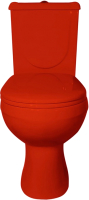Унитаз напольный Оскольская керамика Ирида (красный) - 
