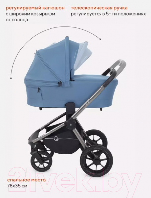 Детская универсальная коляска Rant Flex Pro 2 в 1 2023 / RA074 (синий)
