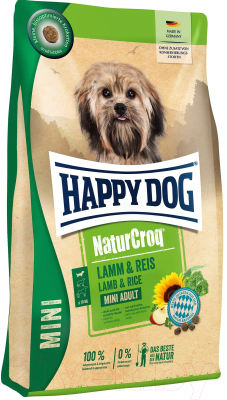 Сухой корм для собак Happy Dog NaturCroq Mini Lamm&Reis / 61215 (4кг)