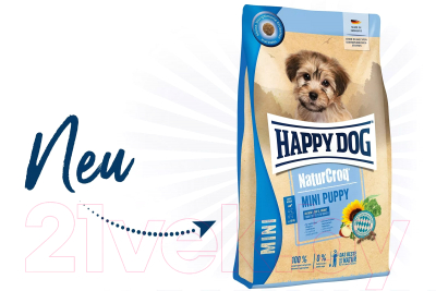 Сухой корм для собак Happy Dog NaturCroq Mini Puppy / 61218 (4кг)