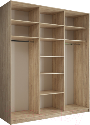 Изображение товара Шкаф-купе Евва 18 SSH.03 / АЭП ШК.3 03 (сонома/дуб шато)