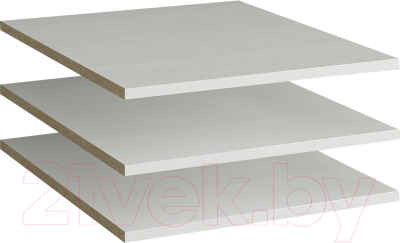 Комплект полок для корпусной мебели Евва Лайн / ЛН-3P1D.44 (бодега белый)