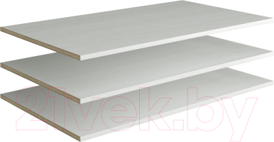 Комплект полок для корпусной мебели Евва Лайн / ЛН-3P2D.44 (бодега белый)