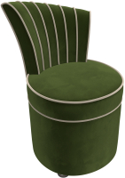 Кресло мягкое Лига Диванов Ирис (микровельвет, зеленый/бежевый) - 