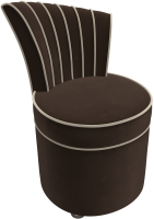 Кресло мягкое Лига Диванов Ирис (микровельвет, коричневый/бежевый) - 