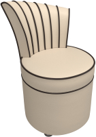 Кресло мягкое Лига Диванов Ирис (экокожа, бежевый/коричневый) - 