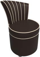 Кресло мягкое Лига Диванов Ирис (экокожа, коричневый/бежевый) - 