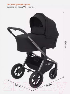 Детская универсальная коляска Rant Flex Pro 2 в 1 2023 / RA074 (черный)