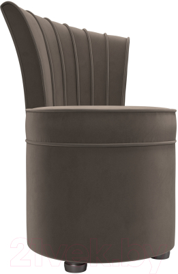 Кресло мягкое Лига Диванов Ирис (велюр коричневый)