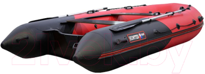 Надувная лодка ХАНТЕР 380 фанера красный/черный HNT-H380NEW