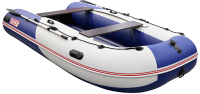 Надувная лодка ХАНТЕР 355 Aero светло-серый/синий HNT-HS335A - 