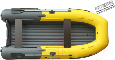 Надувная лодка Reef RF-370S-MAX (темно-серый/желтый)