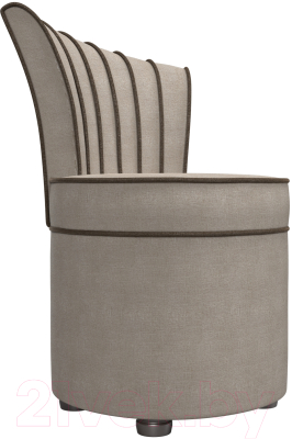 Кресло мягкое Лига Диванов Ирис (рогожка, бежевый/коричневый)