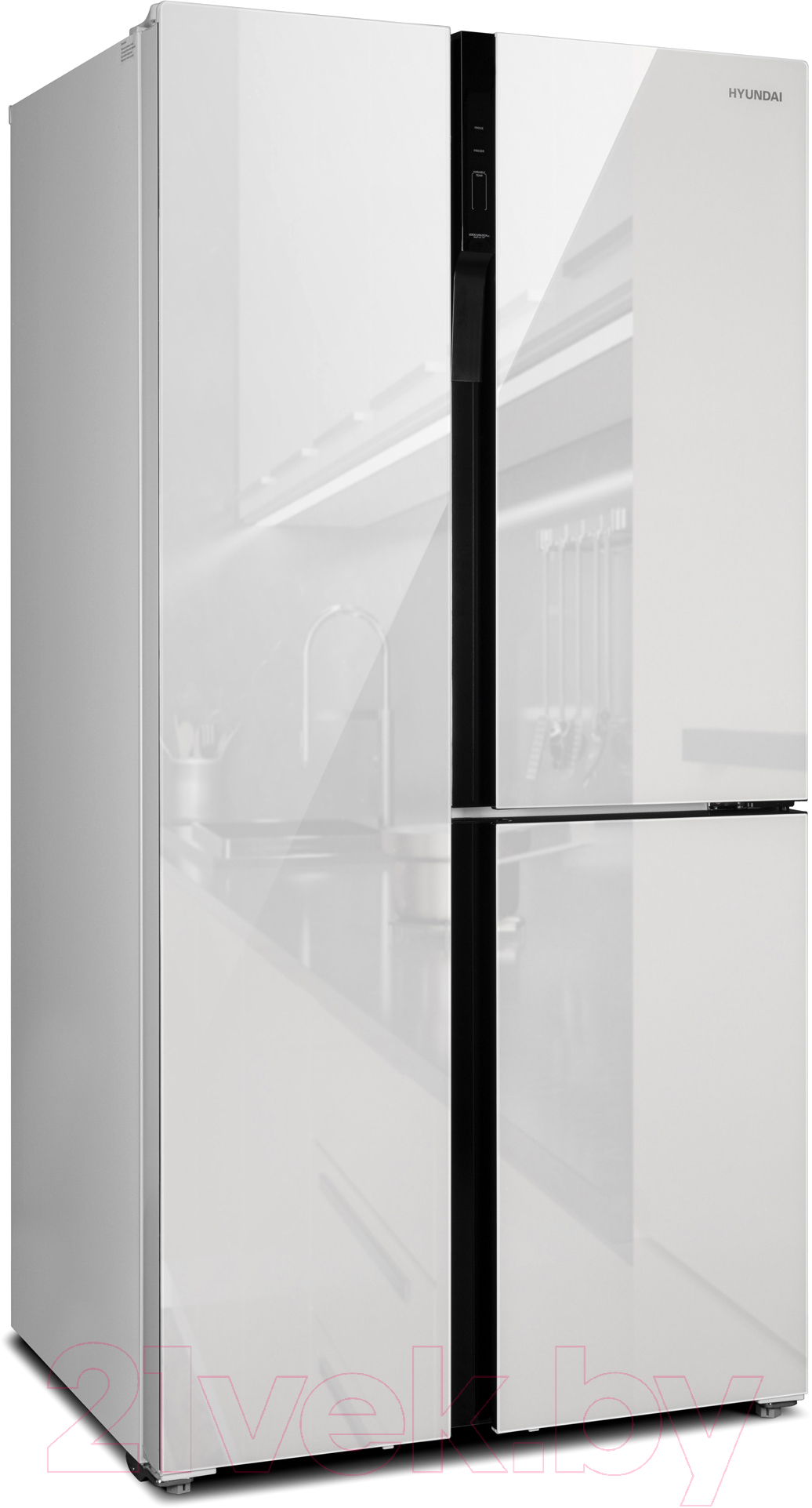 Холодильник с морозильником Hyundai CS6073FV