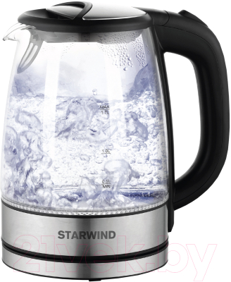 Электрочайник StarWind SKG5210 (черный/серебристый)