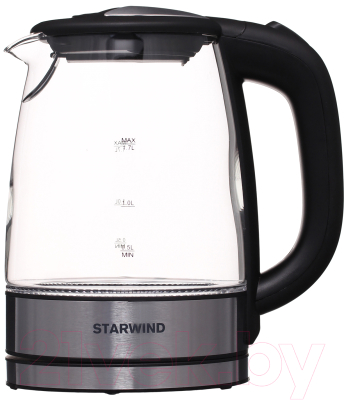 Электрочайник StarWind SKG5210 (черный/серебристый)