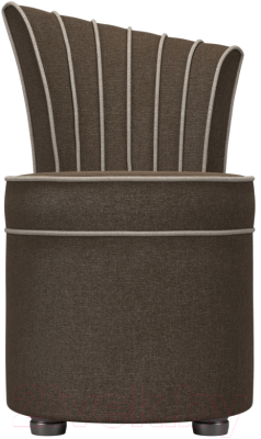 Кресло мягкое Лига Диванов Ирис (рогожка, коричневый/бежевый)