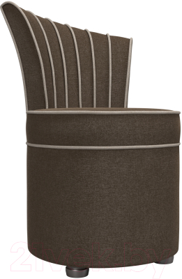 Кресло мягкое Лига Диванов Ирис (рогожка, коричневый/бежевый)