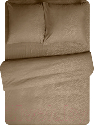 Комплект постельного белья Amore Mio Мако-сатин Тиснение Wild Микрофибра 1.5 / 58494 (коричневый)