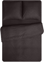 Комплект постельного белья Amore Mio Мако-сатин Fast Микрофибра Евро 58513 (темно-коричневый) - 