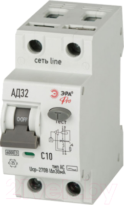 Дифференциальный автомат ЭРА Pro D326E2C10АC30P АД-32 / Б0059110