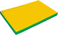 Гимнастический мат Формула здоровья 2x1x0.05м (зеленый-желтый) - 