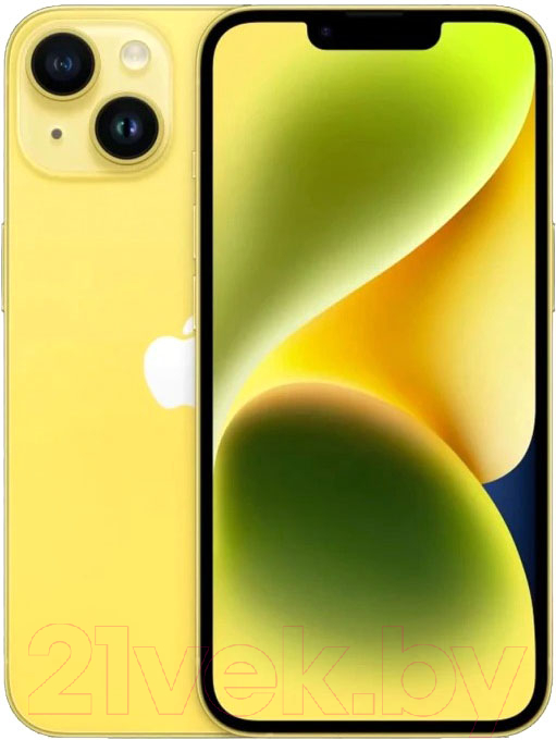 Смартфон Apple iPhone 14 128GB Dual Sim без e-sim / A2884 (желтый)