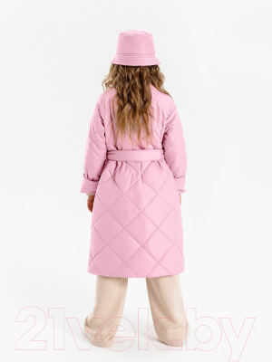 Пальто детское Amarobaby Trendy / AB-OD22-TRENDY29/06-134 (розовый, р.134-140)