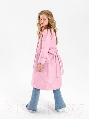 Пальто детское Amarobaby Trendy / AB-OD22-TRENDY29/06-140 (розовый, р.140-146)