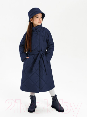 Пальто детское Amarobaby Trendy / AB-OD22-TRENDY29/20-134 (синий, р.134-140)
