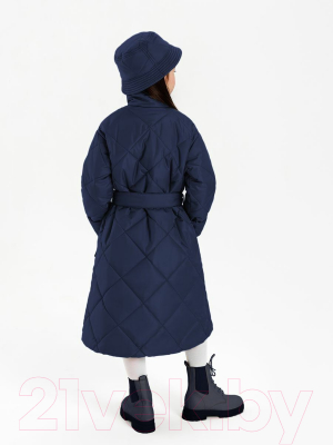 Пальто детское Amarobaby Trendy / AB-OD22-TRENDY29/20-146 (синий, р.146-152)