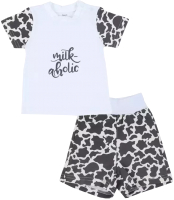 Комплект одежды для малышей Rant Milk-Aholic с шортами / 2-81/1 (белый, р.62) - 