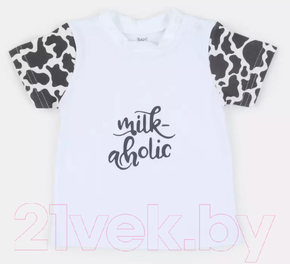 Комплект одежды для малышей Rant Milk-Aholic с шортами / 2-81/1 (белый, р.74) — фото 2