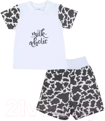 Комплект одежды для малышей Rant Milk-Aholic с шортами / 2-81/1 (белый, р.74)