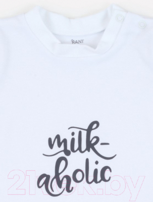 Комплект одежды для малышей Rant Milk-Aholic с шортами / 2-81/1 (белый, р.74)