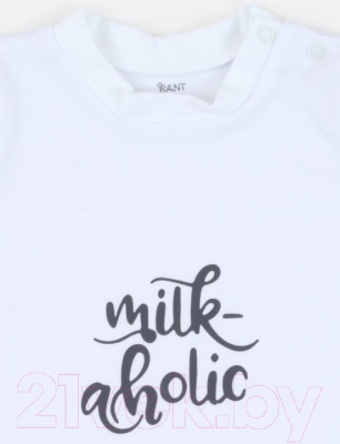 Комплект одежды для малышей Rant Milk-Aholic со штанишками / 2-81 (белый, р.62)