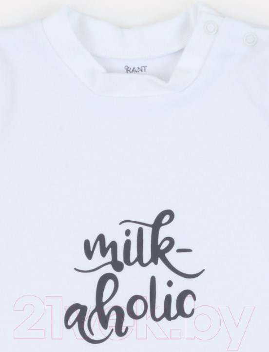 Комплект одежды для малышей Rant Milk-Aholic со штанишками / 2-81 (белый, р.68) — фото 5