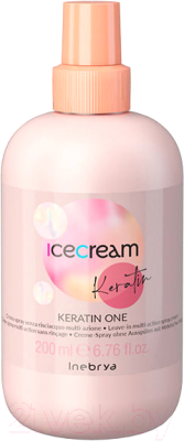 Крем для волос Inebrya Icecream Keratin Мультиактивный несмываемый (200мл)