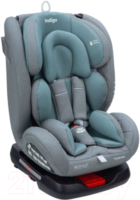 Автокресло INDIGO Tourneo Isofix (серый/зеленый)