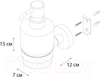 Дозатор для жидкого мыла Fixsen Comfort FX-86012 (черный)