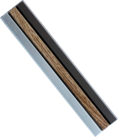 Ручка для мебели KMS Deck Handle / K278-160-C-S (орех/серебристый) - 