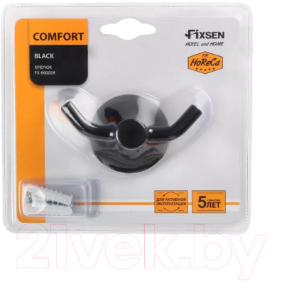 Крючок для ванной Fixsen Comfort FX-85005A (черный)