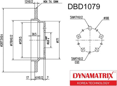 

Тормозной диск, DBD1079