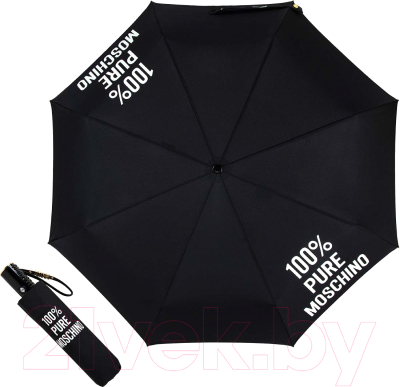 Зонт складной Moschino 8592-OCA Slogan Black