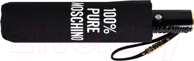 Зонт складной Moschino 8592-OCA Slogan Black