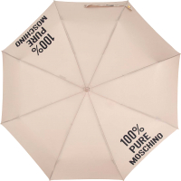 Зонт складной Moschino 8592-OCD Slogan Dark beige - 