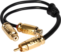 Межблочный кабель для автоакустики Kicx Headshot RCY-2F1M-0.25 - 